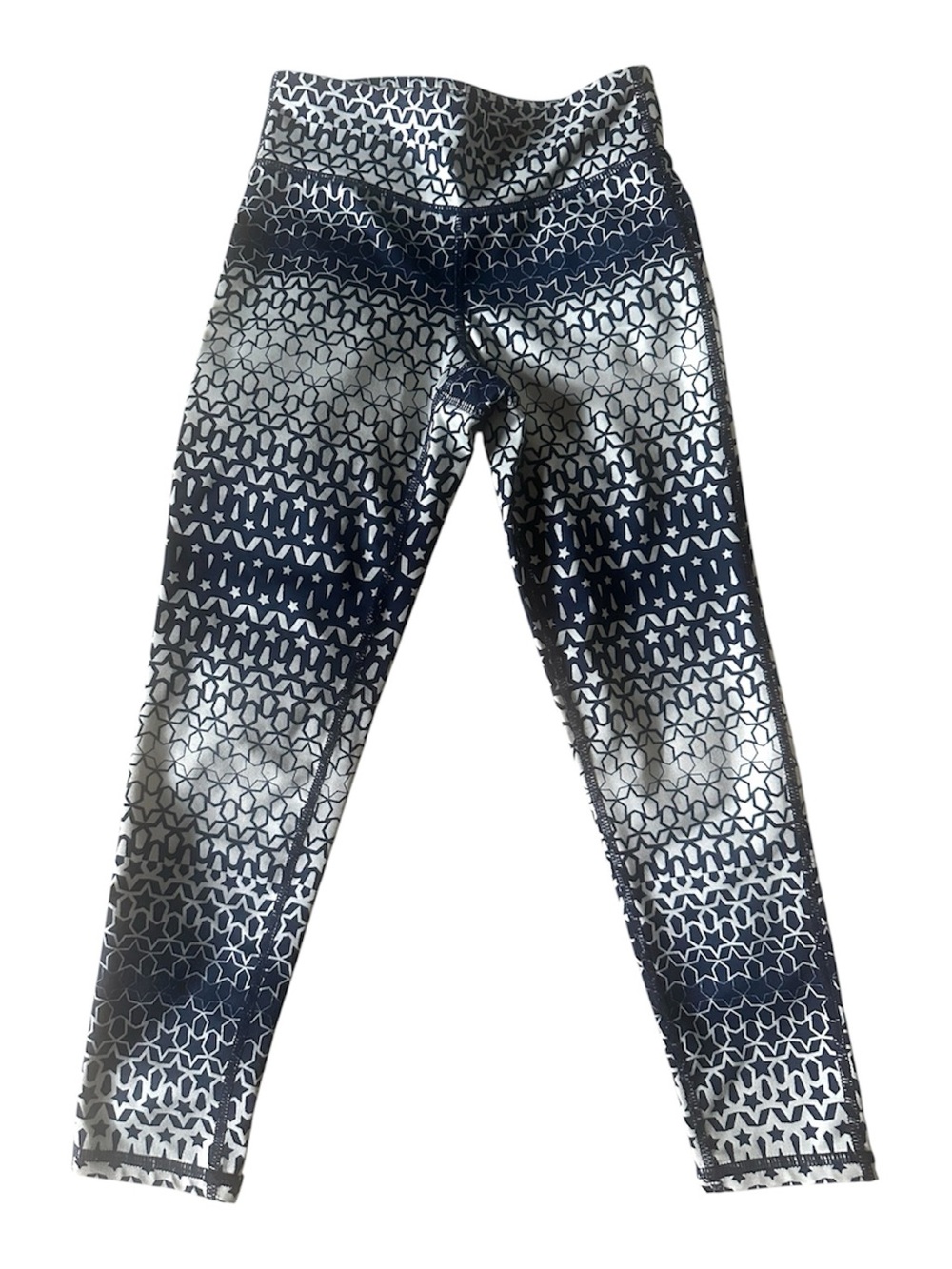 GAP Girls’ Navy and Star Print Active Leggings Size small(6-7)